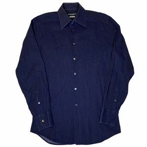 Dolce and Gabbanna Dress Shirt Made in Italy Navy